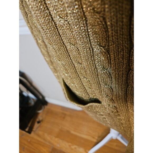 Outlander Studio Vintage Gold Sparkly Cardigan Sweater Vintage Made In Hong Kong - Picture 8 of 14